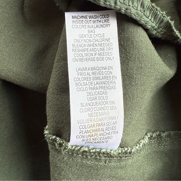Democracy Women’s Olive Green Military Utility Jacket Cargo Pockets Size XL Coat - Picture 6 of 9